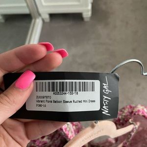 Nasty Gal floral pink dress